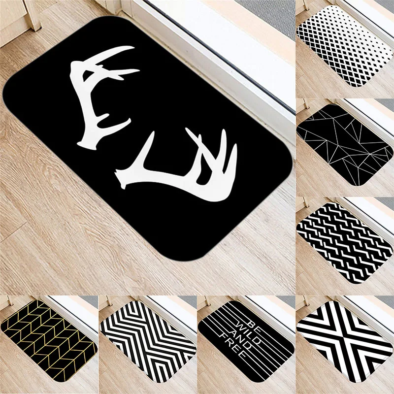 Black White Geometric Pattern Doormat 40X60cm Striped Decor Carpets Kitchen Bathroom Anti-Slip Floor Mat Nordic Style Indoor Rug
Black White Geometric Pattern Doormat 40X60cm Striped Decor Carpets Kitchen Bathroom Anti-Slip Floor Mat Nordic Style Indoor Rug