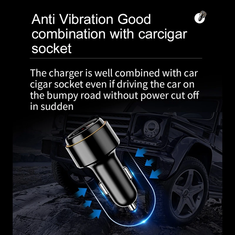 

Automotive Cigarette Lighter Splitter Adapter Multiple Port 12/24V Car Dual USB Charger Outlet Fast Charging PD20W+QC3.0