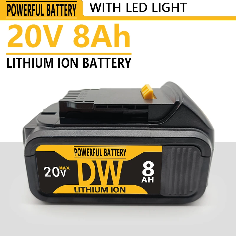 DCB200 20V 8000mAh Original FOR Dewalt Replaceable Battery 18V Power Tool 18650 Lithium-Ion for Dewalt Battery Compatible
DCB200 20V 8000mAh Original FOR Dewalt Replaceable Battery 18V Power Tool 18650 Lithium-Ion for Dewalt Battery Compatible