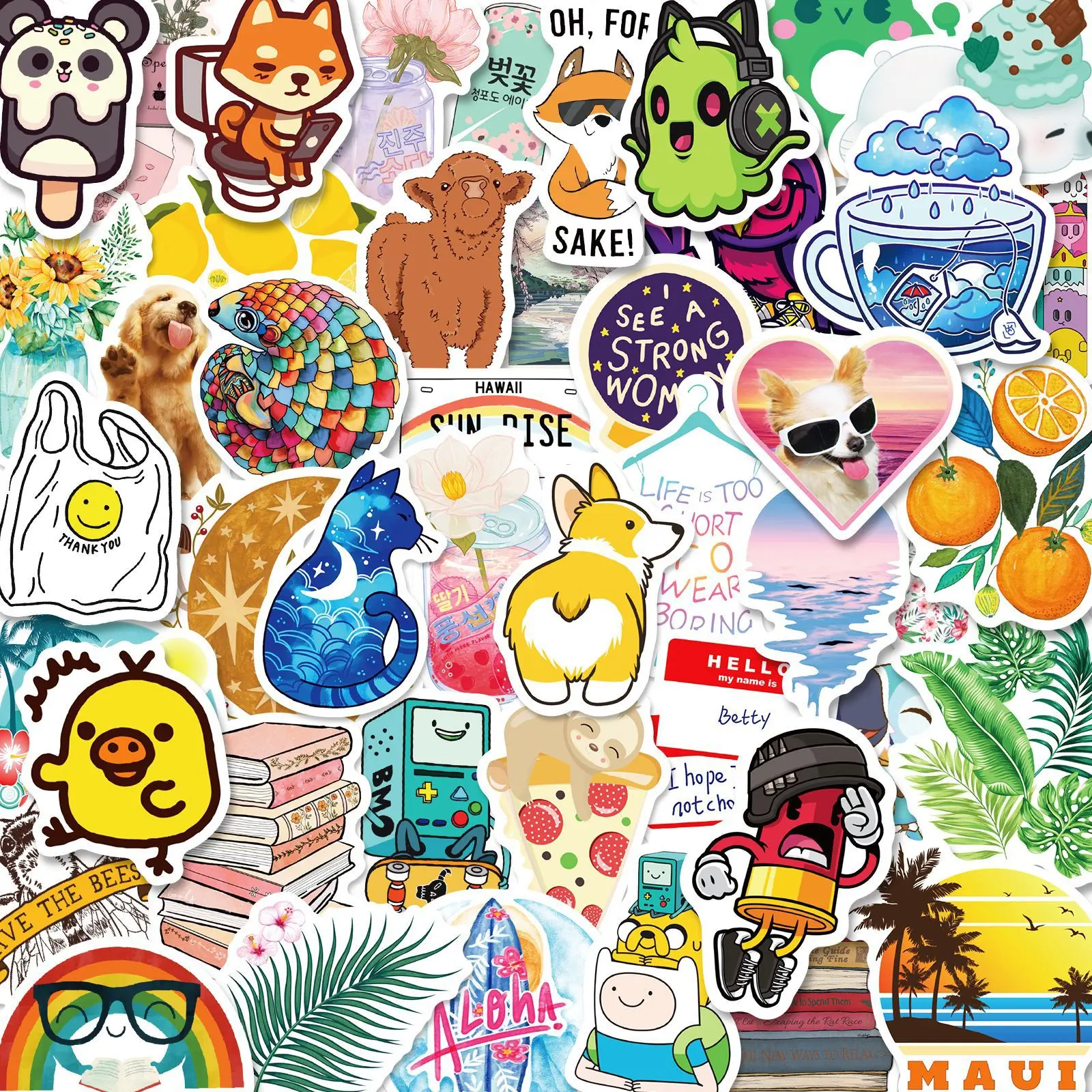50PCS Ins Animal Fruit Sticky Graffiti Sticker Aesthetic DIY Decorative Sketchbook Scrapbooking PVC Accessories for Kids
50PCS Ins Animal Fruit Sticky Graffiti Sticker Aesthetic DIY Decorative Sketchbook Scrapbooking PVC Accessories for Kids