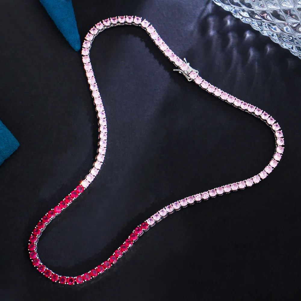 ThreeGraces Elegant Hot Pink Cubic Zirconia Silver Color Geometric Round CZ Tennis Necklace for Women Chic Party Jewelry PN155
ThreeGraces Elegant Hot Pink Cubic Zirconia Silver Color Geometric Round CZ Tennis Necklace for Women Chic Party Jewelry PN155