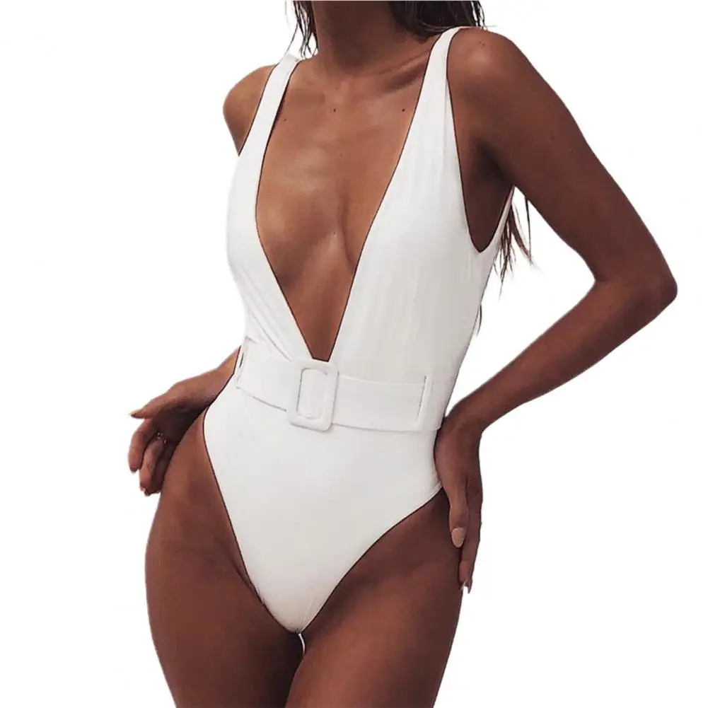 Swimwear Women 2022 Solid Color One Piece Swimsuit Women Deep V-neck Sleeveless Backless Comfortable Ladies Monokini for Beach
Swimwear Women 2022 Solid Color One Piece Swimsuit Women Deep V-neck Sleeveless Backless Comfortable Ladies Monokini for Beach