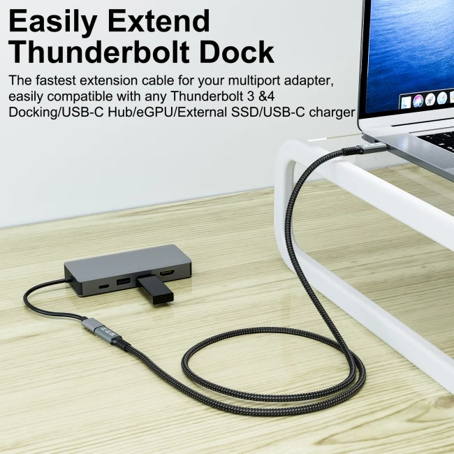 USB4 40Gbps Male to Female Extension 100W Cable USB C Cable Type C PD 100W 8K @60Hz Charge
USB4 40Gbps Male to Female Extension 100W Cable USB C Cable Type C PD 100W 8K @60Hz Charge