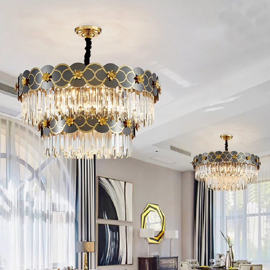Modern LED crystal chandelier coffee shop office living room indoor branch chandelier lighting stainless steel lamps
Modern LED crystal chandelier coffee shop office living room indoor branch chandelier lighting stainless steel lamps