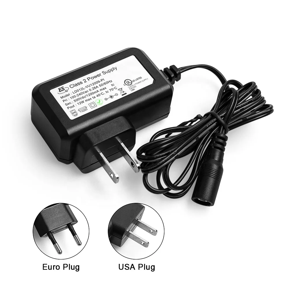 ES CE CB UL listed 12w 9v 1200ma ac dc adapter Constant Voltage led driver Power supply input 100-240VAC USA PLUG ADAPTER
ES CE CB UL listed 12w 9v 1200ma ac dc adapter Constant Voltage led driver Power supply input 100-240VAC USA PLUG ADAPTER