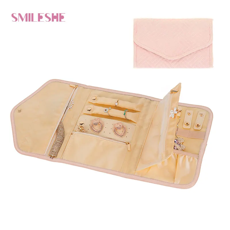 Smileshe Travel Jewelry Organizer Storage Rolling Bag Necklace Rings Earrings Folding Carrying Pouch Portable Holder Women 2022
Smileshe Travel Jewelry Organizer Storage Rolling Bag Necklace Rings Earrings Folding Carrying Pouch Portable Holder Women 2022