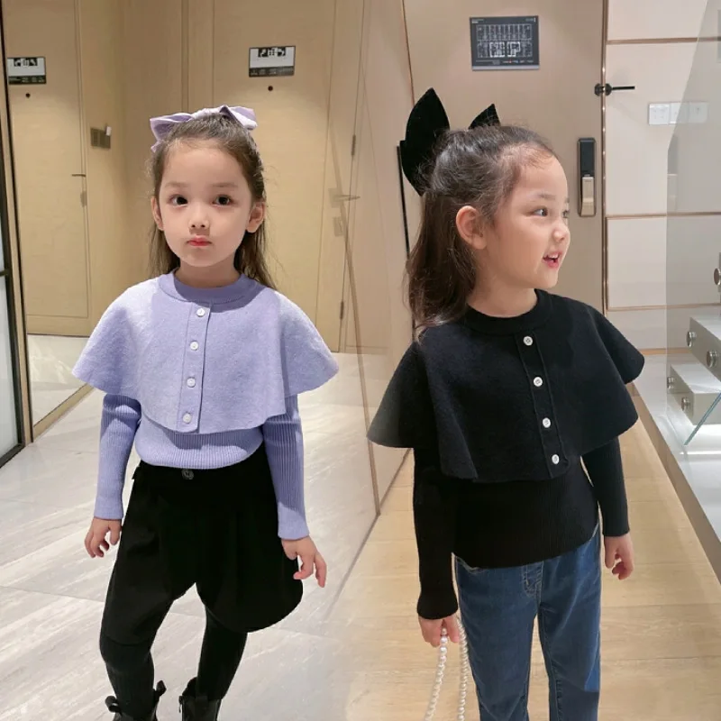Spring and Autumn Girls Clothing Sweater Baby Western Style Children's Cloak Sweater
Spring and Autumn Girls Clothing Sweater Baby Western Style Children's Cloak Sweater