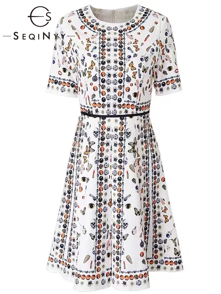 SEQINYY White Mini Dress Summer Spring New Fashion Design Women Runway Vintage Print High Street A-Line Casual Slim
SEQINYY White Mini Dress Summer Spring New Fashion Design Women Runway Vintage Print High Street A-Line Casual Slim