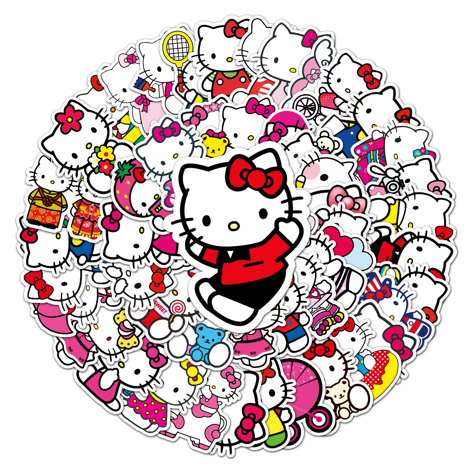 50 Pieces Cartoon Cat Cute Hello Kitty Decorative Stickers Luggage Laptop Car Mobile Phone Creative Stickers
50 Pieces Cartoon Cat Cute Hello Kitty Decorative Stickers Luggage Laptop Car Mobile Phone Creative Stickers