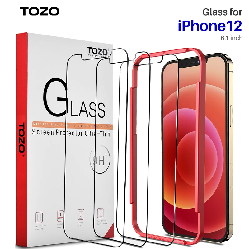 TOZO Compatible With iPhone 12 6.1 inch Screen Protector 3 Packs and 2 Packs Camera Lens Protector Premium Tempered Glass
TOZO Compatible With iPhone 12 6.1 inch Screen Protector 3 Packs and 2 Packs Camera Lens Protector Premium Tempered Glass