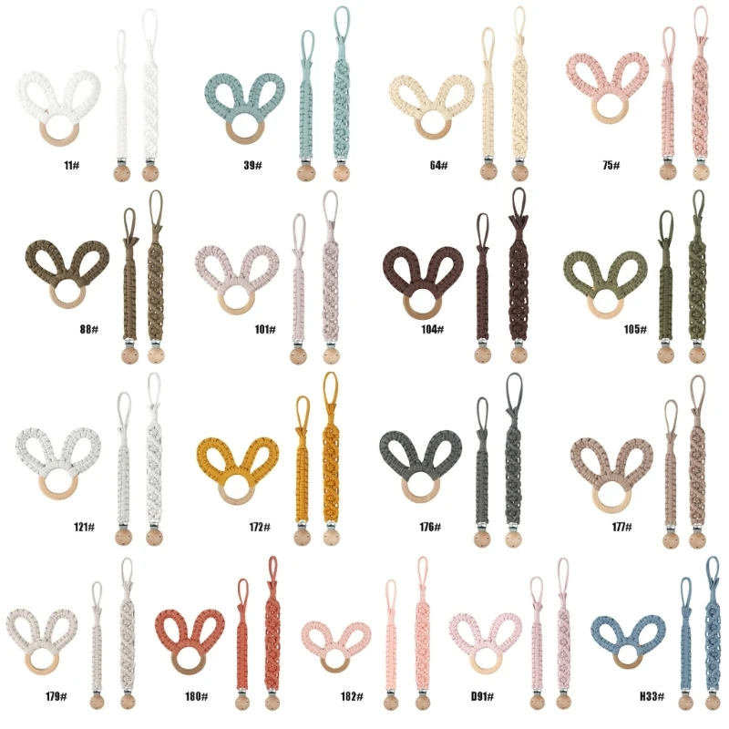 Детская игрушка-прорезыватель для зубов, зажим для сосков, вязаные кольца-погремушки для ушей в виде кролика, зубные кольца для младенцев, п... 
Детская игрушка-прорезыватель для зубов, зажим для сосков, вязаные кольца-погремушки для ушей в виде кролика, зубные кольца для младенцев, п...