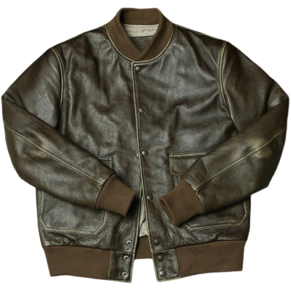 Мужская винтажная куртка в стиле оверсайз, из коровьей кожи
Мужская винтажная куртка в стиле оверсайз, из коровьей кожи