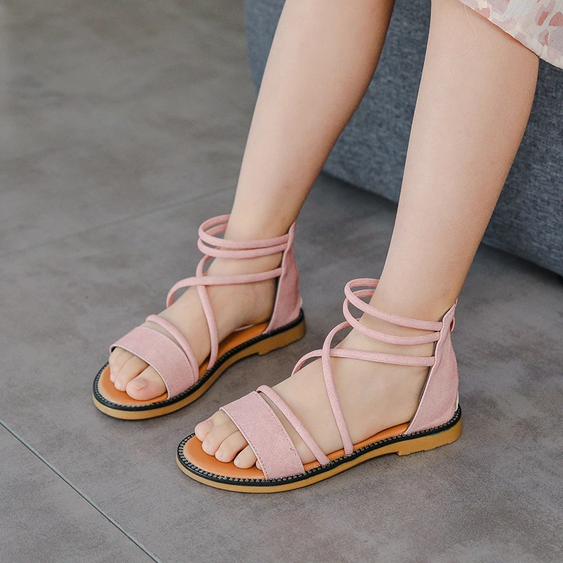 Princess Summer Sandals Fashion Elegant Girls Party Flats Wrap Heels Soft Leather Back Zipper Shoes Kids Elegant Beach Sandal
Princess Summer Sandals Fashion Elegant Girls Party Flats Wrap Heels Soft Leather Back Zipper Shoes Kids Elegant Beach Sandal