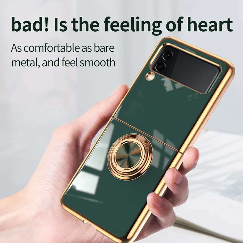 Case for Samsung Galaxy Z Flip4 Flip3 Electroplated Phone Case with Ring TPU Electroplated Stand Folding ZFlip4 Protective Cover
Case for Samsung Galaxy Z Flip4 Flip3 Electroplated Phone Case with Ring TPU Electroplated Stand Folding ZFlip4 Protective Cover