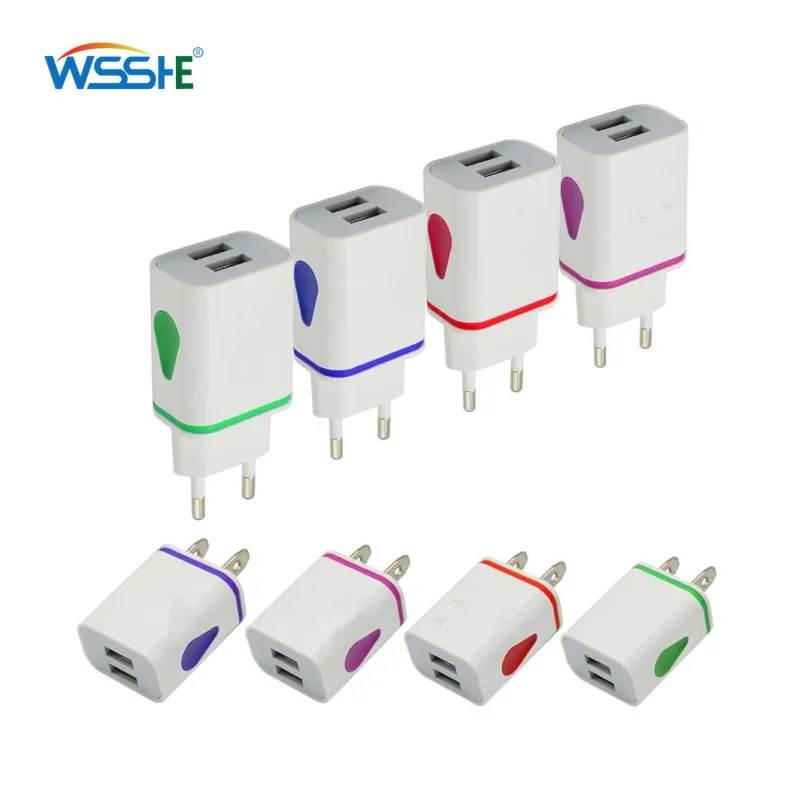 USB Charger Dual 2 Port EU 5V 2A Travel Wall Adapter LED Light Mobile Phone Usb Charger for Iphone Samsung Xiaomi Huawei
USB Charger Dual 2 Port EU 5V 2A Travel Wall Adapter LED Light Mobile Phone Usb Charger for Iphone Samsung Xiaomi Huawei