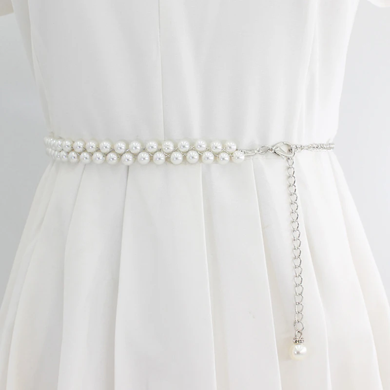 Elegant Fashion Pearl Waist Chain Ladies Thin Waistband Dress Skirt Sweater Belt Dress Decoration Clothing Supplies Accessories
Elegant Fashion Pearl Waist Chain Ladies Thin Waistband Dress Skirt Sweater Belt Dress Decoration Clothing Supplies Accessories