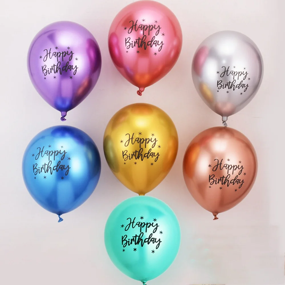 10pcs 12inch Happy Birthday Confetti Metal Latex Balloons Aldults Kids Birthday Party Decorations Ballons Baby Shower Supplies
10pcs 12inch Happy Birthday Confetti Metal Latex Balloons Aldults Kids Birthday Party Decorations Ballons Baby Shower Supplies