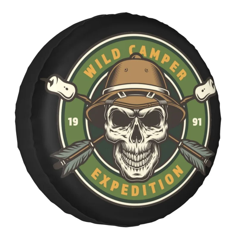 Wild Camper 1991 Expedition Camping Spare Tire Cover for Pajero Jeep Skull Skeleton Camper 4WD Trailer Car Wheel Protectors
Wild Camper 1991 Expedition Camping Spare Tire Cover for Pajero Jeep Skull Skeleton Camper 4WD Trailer Car Wheel Protectors