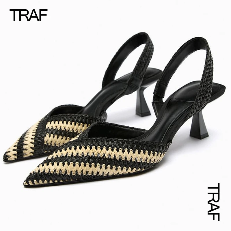 TRAF Women Pumps Kitten Heels Women High heels Summer 2023 Office Slingback Heels Espadrilles Wedding Pointed toe Low heel Shoes
TRAF Women Pumps Kitten Heels Women High heels Summer 2023 Office Slingback Heels Espadrilles Wedding Pointed toe Low heel Shoes