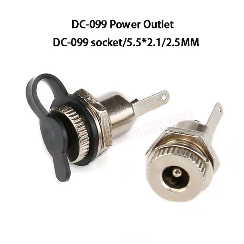 DC Power Socket DC-099 5.5*2.1/2.5mm Nut+Washer, Waterproof Cap With Thread Charging Socket Female Socket
DC Power Socket DC-099 5.5*2.1/2.5mm Nut+Washer, Waterproof Cap With Thread Charging Socket Female Socket
