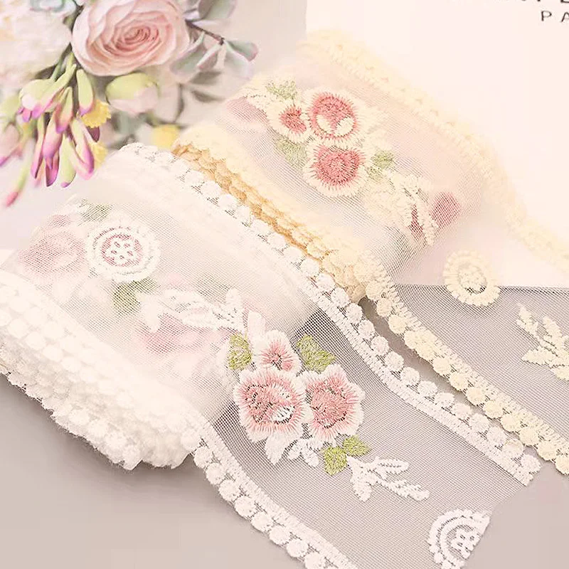 1 Yard 8.5cm Embroidered Flower Lace Trim Ribbon DIY Handmade Sewing Fabric Needlework Wedding Dress Costume Hat Decoration
1 Yard 8.5cm Embroidered Flower Lace Trim Ribbon DIY Handmade Sewing Fabric Needlework Wedding Dress Costume Hat Decoration