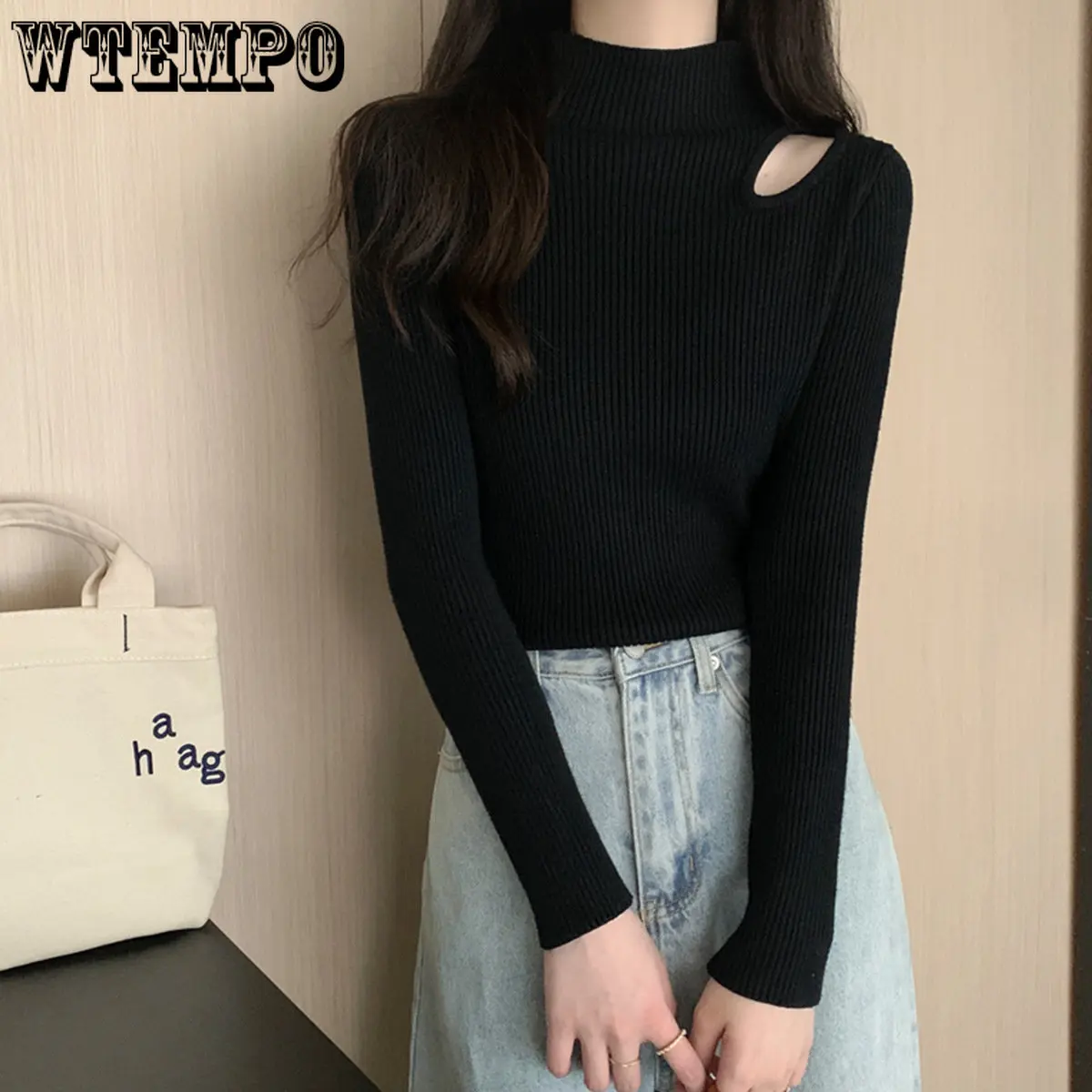 Свитер WTEMPO с коротким высоким воротником, толстые вязаные свитера с вырезами, Женская Корейская версия, тонкий трикотажный топ y2k
Свитер WTEMPO с коротким высоким воротником, толстые вязаные свитера с вырезами, Женская Корейская версия, тонкий трикотажный топ y2k