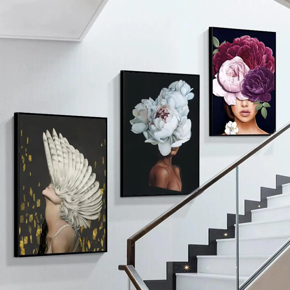 Flowers Feathers Woman Abstract Poster Self-adhesive Art Poster Retro Kraft Paper Sticker DIY Room Vintage Decorative Painting
Flowers Feathers Woman Abstract Poster Self-adhesive Art Poster Retro Kraft Paper Sticker DIY Room Vintage Decorative Painting