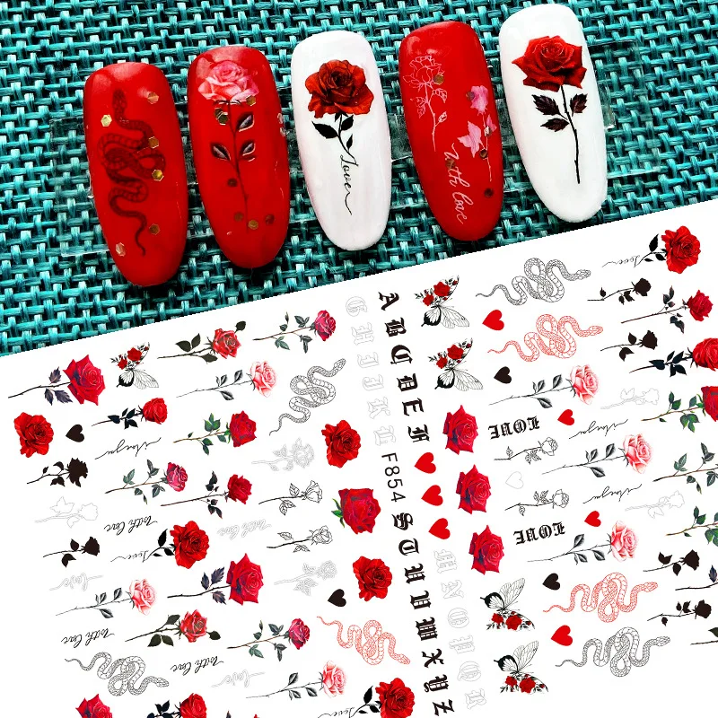 10pcs Nail Art Stickers Embossed Adhesive Blue Red Rose and Butterfly Snake Charm Nail Decor False Nails Sticker Manicure Decals
10pcs Nail Art Stickers Embossed Adhesive Blue Red Rose and Butterfly Snake Charm Nail Decor False Nails Sticker Manicure Decals
