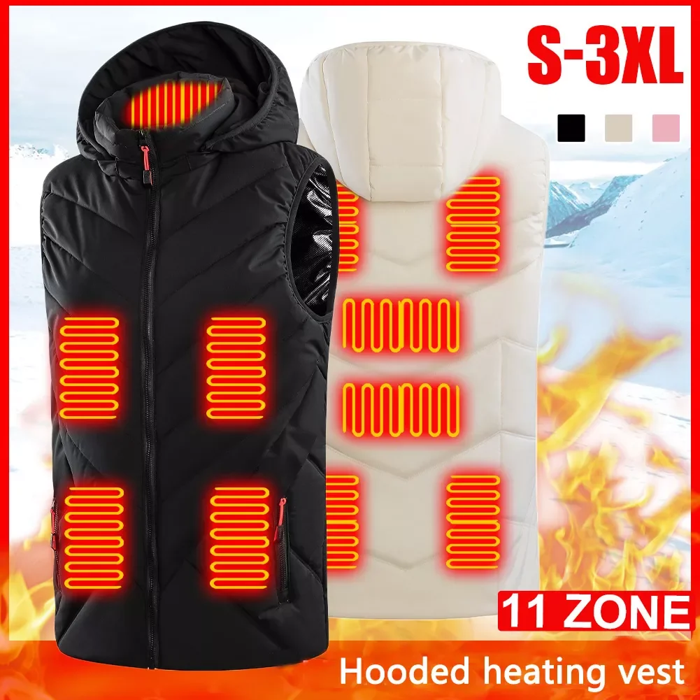 8/11 Area Heated Vest Men Women Winter Warm USB Hooded Heating Vest 3 Heat Electric Heating Jacket Winter Outdoor Thermal Coat
8/11 Area Heated Vest Men Women Winter Warm USB Hooded Heating Vest 3 Heat Electric Heating Jacket Winter Outdoor Thermal Coat