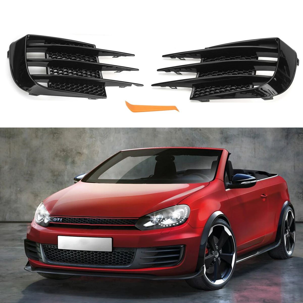 2Pcs ABS Car Front Bumper Fog Light Grille Cover Front Canards Trim For VW Golf 6 MK6 GTI GTD R20 2008 2009 2010 2011 2012 2013
2Pcs ABS Car Front Bumper Fog Light Grille Cover Front Canards Trim For VW Golf 6 MK6 GTI GTD R20 2008 2009 2010 2011 2012 2013
