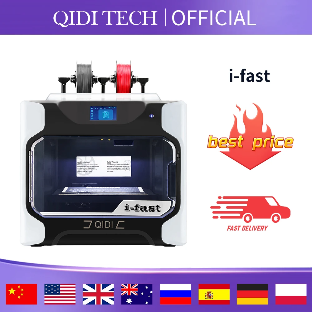3D-принтер QIDI TECH I-fast, большой размер, двойной экструдер с дополнительным набором высокотемпературных экструдеров, ПК, нейлоновое углеродное ...
3D-принтер QIDI TECH I-fast, большой размер, двойной экструдер с дополнительным набором высокотемпературных экструдеров, ПК, нейлоновое углеродное ...
