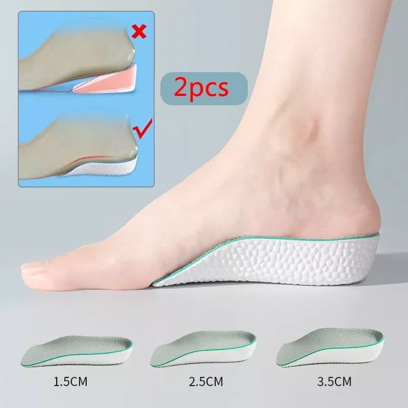 Pair Shoe Insoles Breathable Half Insole Heighten Heel Insert Sport Shoes Pad Cushion Unisex 1.5-3.5cm Height Increase Insoles
Pair Shoe Insoles Breathable Half Insole Heighten Heel Insert Sport Shoes Pad Cushion Unisex 1.5-3.5cm Height Increase Insoles