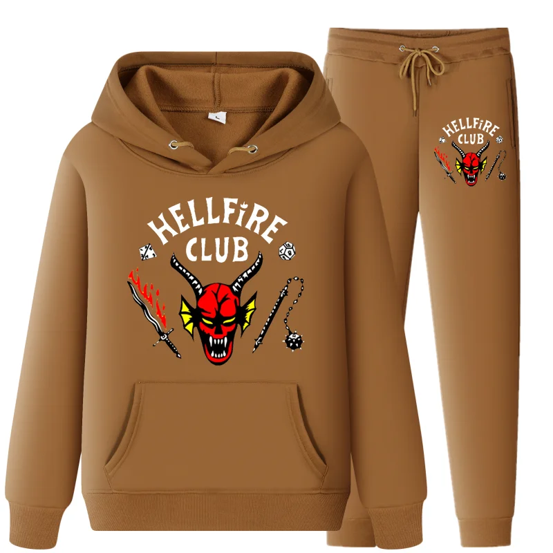 New Men's Hoodie Sets Funny Hellfire Club Stranger Things Season 4 Sportswear Hoodie + Sweatpants Fashion Trend For Women/Couple
New Men's Hoodie Sets Funny Hellfire Club Stranger Things Season 4 Sportswear Hoodie + Sweatpants Fashion Trend For Women/Couple