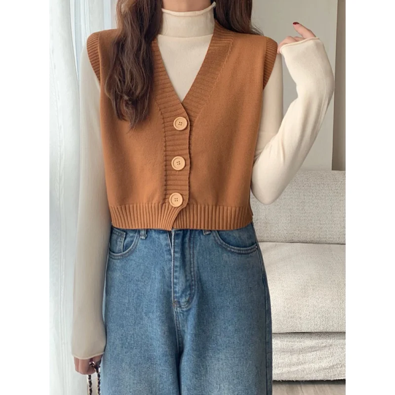 Women's Autumn Winter Japanese Outerwear Sweater Women's Sweater Vest Student Vest Coat Short Top
Women's Autumn Winter Japanese Outerwear Sweater Women's Sweater Vest Student Vest Coat Short Top
