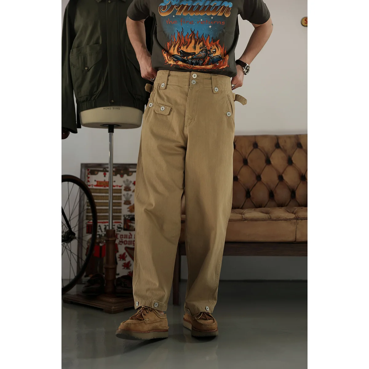 Second Order German M40 Pants Retro Army Chino Men's Straight Fit Cargo Trousers
Second Order German M40 Pants Retro Army Chino Men's Straight Fit Cargo Trousers