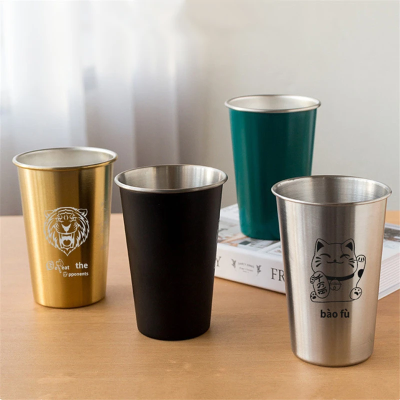 500ml Thicken Stainless Steel Cute Beer Mugs Metal Office Travel Coffee Milk Drinks Water Cup Household Kitchen Drinkware
500ml Thicken Stainless Steel Cute Beer Mugs Metal Office Travel Coffee Milk Drinks Water Cup Household Kitchen Drinkware