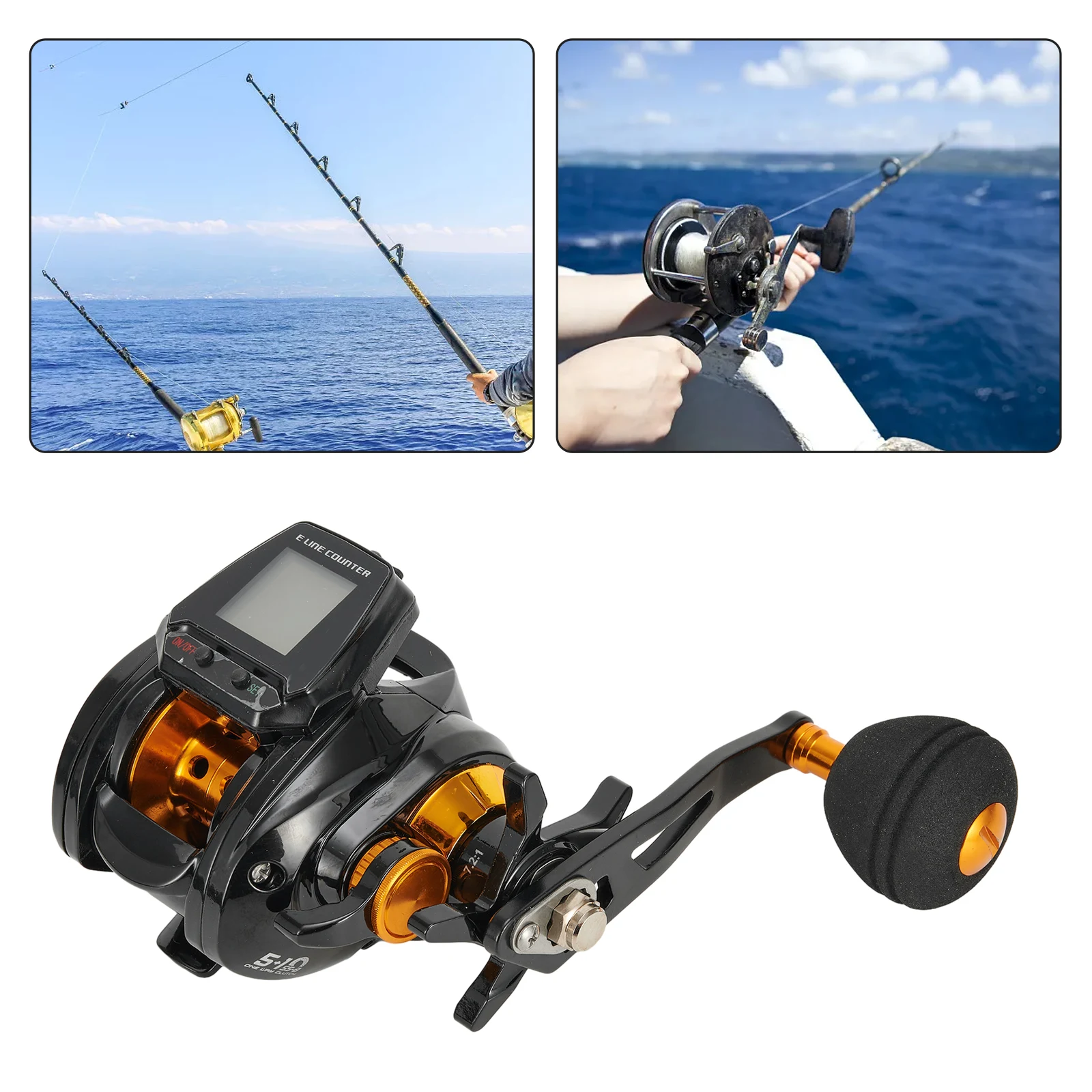 6.3:1 Digital Fishing Baitcasting Reel With Accurate Line Counter Large Display Balanced Aluminum Handle With Comfortable Knob
6.3:1 Digital Fishing Baitcasting Reel With Accurate Line Counter Large Display Balanced Aluminum Handle With Comfortable Knob