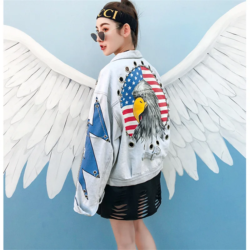 Женская джинсовая куртка, свободная джинсовая куртка для весны, модель LX106 
Женская джинсовая куртка, свободная джинсовая куртка для весны, модель LX106