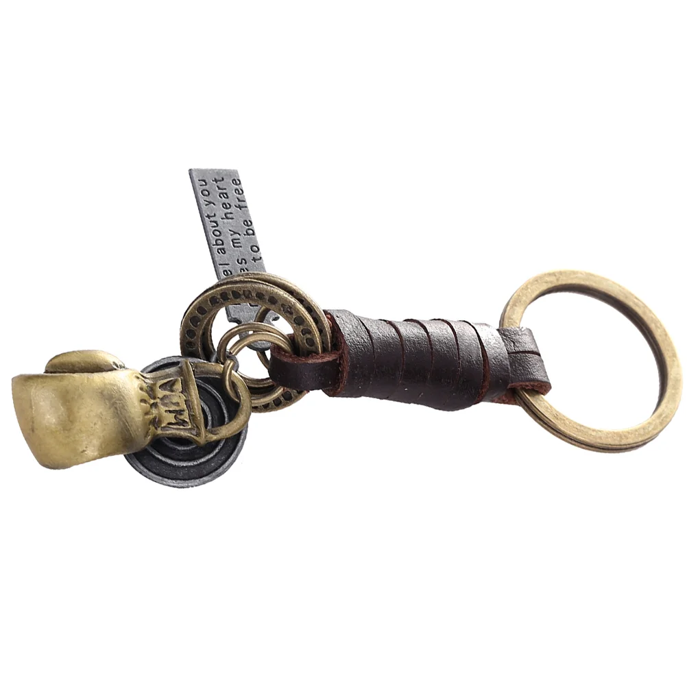 

Креативный брелок для ключей для мужчин и женщин, маленькие подарки, сплав, бронза, боксерские перчатки, брелок для автомобиля с подвеской