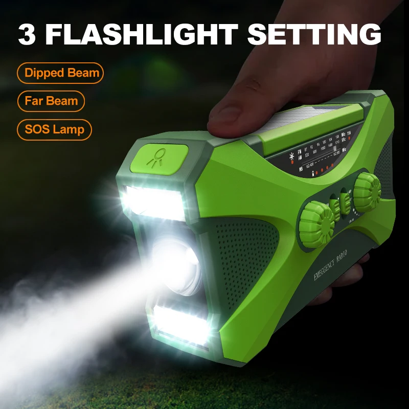 Portable Multi-Band AM/FM/SW Solar Hand Crank Radio Emergency Radio with LED Flashlight SOS Alarm 1200mAh Power Bank for Phone
Portable Multi-Band AM/FM/SW Solar Hand Crank Radio Emergency Radio with LED Flashlight SOS Alarm 1200mAh Power Bank for Phone