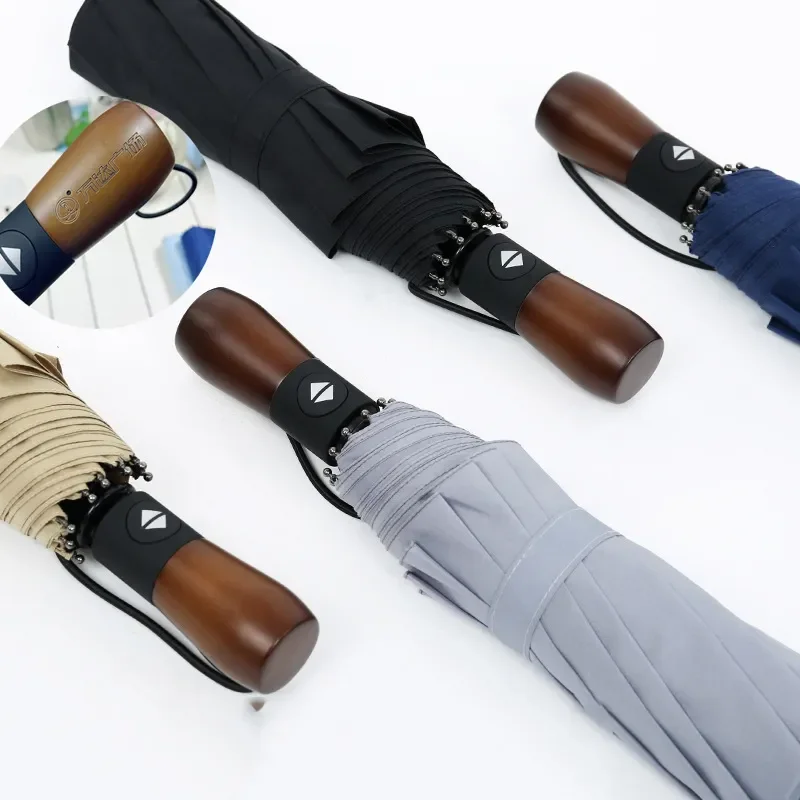 Quality Automatic Umbrella Fold Male Business Solid Wood Handle Retro Three-folding Umbrella Mens Gifts
Quality Automatic Umbrella Fold Male Business Solid Wood Handle Retro Three-folding Umbrella Mens Gifts