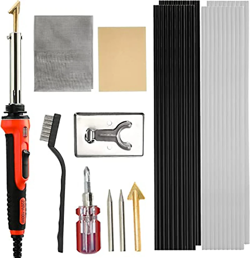 100W Temperature Control Plastic Welding Kit PVC Soldering Iron Gun Car Bumper Repair Tool Fast Heating Plastic Welder
100W Temperature Control Plastic Welding Kit PVC Soldering Iron Gun Car Bumper Repair Tool Fast Heating Plastic Welder