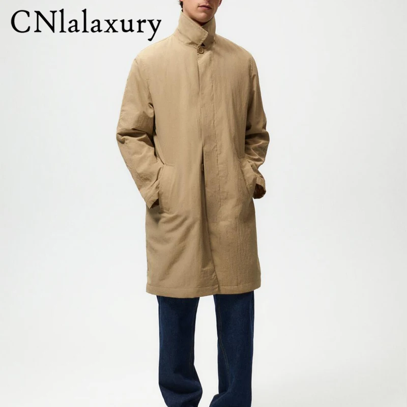 CNlalaxury Men Trench England Style Single Breasted Windbreaker Vintage Classic Khaki Long Coats Casual Handsome Streetwear Chic
CNlalaxury Men Trench England Style Single Breasted Windbreaker Vintage Classic Khaki Long Coats Casual Handsome Streetwear Chic