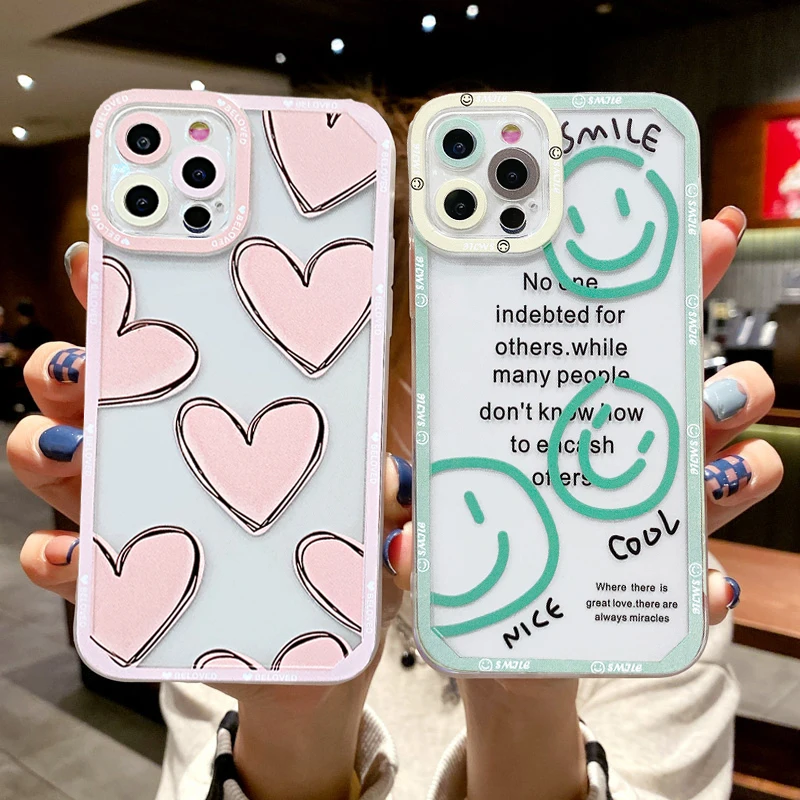 Shockproof TPU Phone Case For iPhone 11 12 13 Pro Max XS XR X 7 8 Plus SE 2020 Cover Smile Face Love Heart Soft Funda IPhone 11
Shockproof TPU Phone Case For iPhone 11 12 13 Pro Max XS XR X 7 8 Plus SE 2020 Cover Smile Face Love Heart Soft Funda IPhone 11