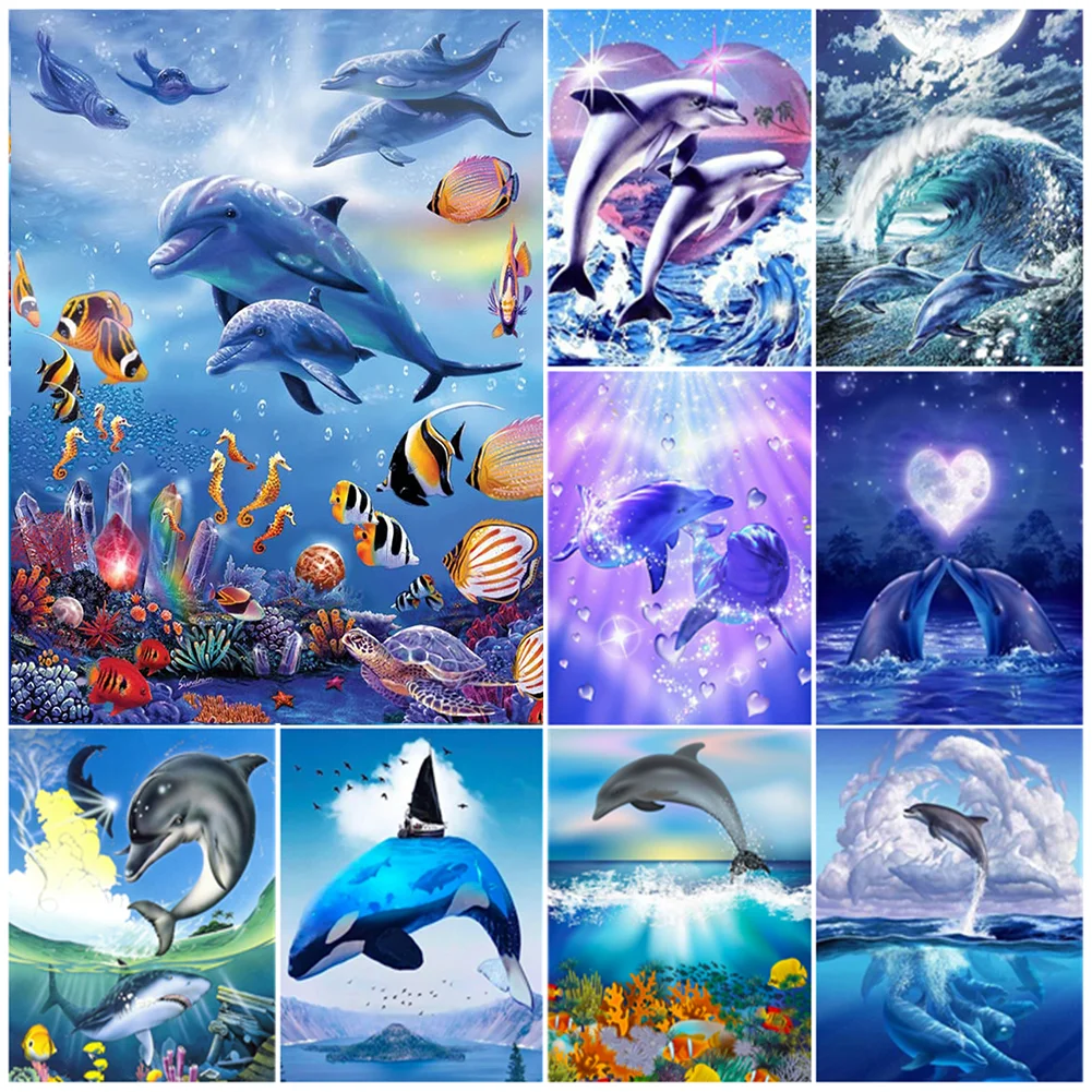 DIY 5D Diamond Painting Dolphin Cross Stitch Set Embroidery Hand Inlaid Gifts Home Living Room Bedroom Wall Art Decoration
DIY 5D Diamond Painting Dolphin Cross Stitch Set Embroidery Hand Inlaid Gifts Home Living Room Bedroom Wall Art Decoration
