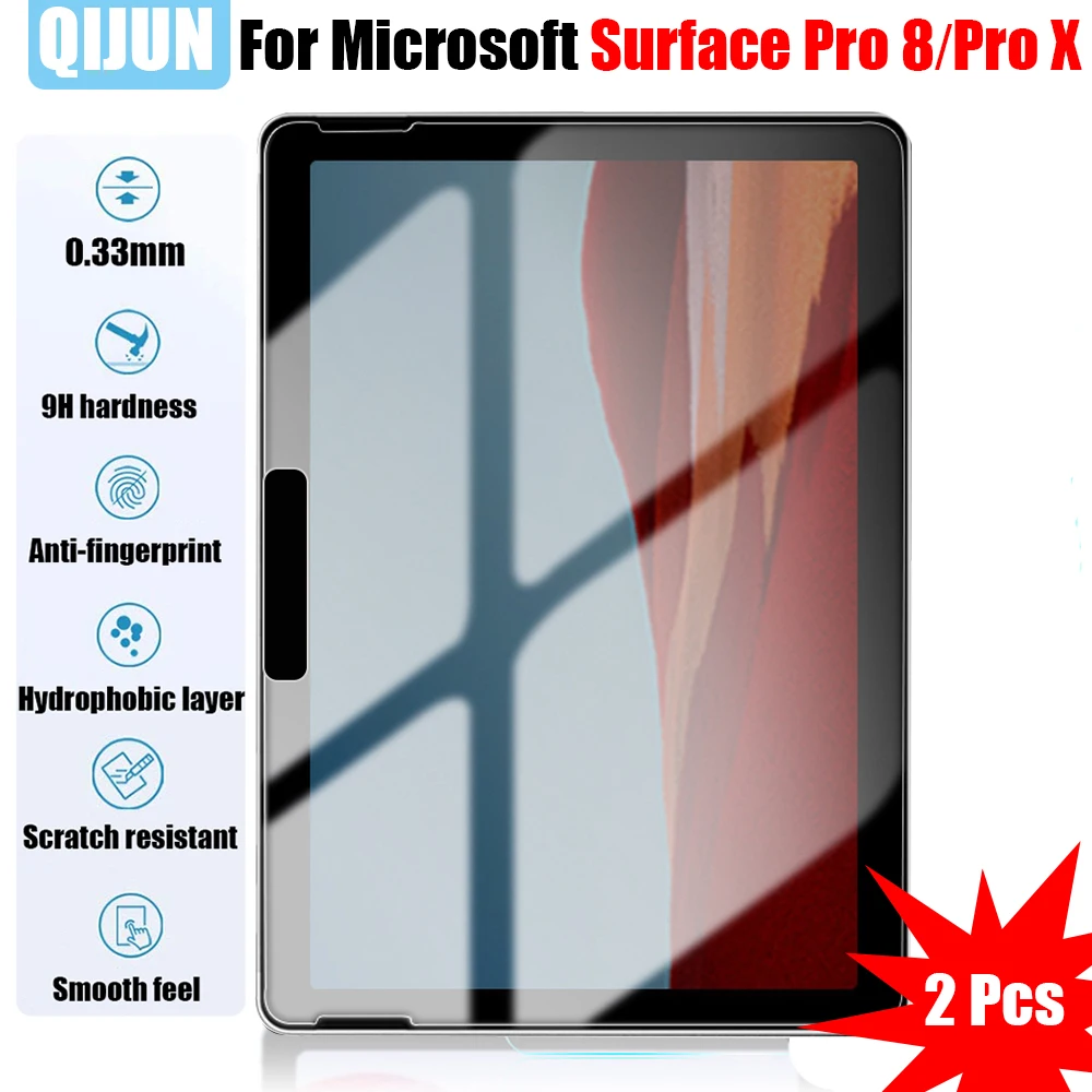 Tablet Tempered glass film For Microsoft Surface Pro 8 X Explosion Scratch proof membrane Anti fingerprint protective 2 Pcs ProX
Tablet Tempered glass film For Microsoft Surface Pro 8 X Explosion Scratch proof membrane Anti fingerprint protective 2 Pcs ProX
