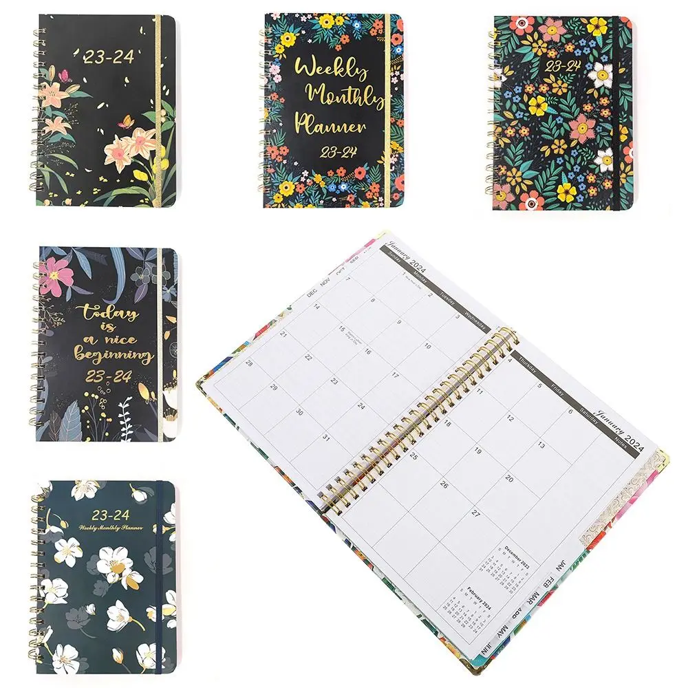 365 Days A5 English Agenda Book High Quality 2023-2024 PU Leather Calendar Book Notebook Students
365 Days A5 English Agenda Book High Quality 2023-2024 PU Leather Calendar Book Notebook Students