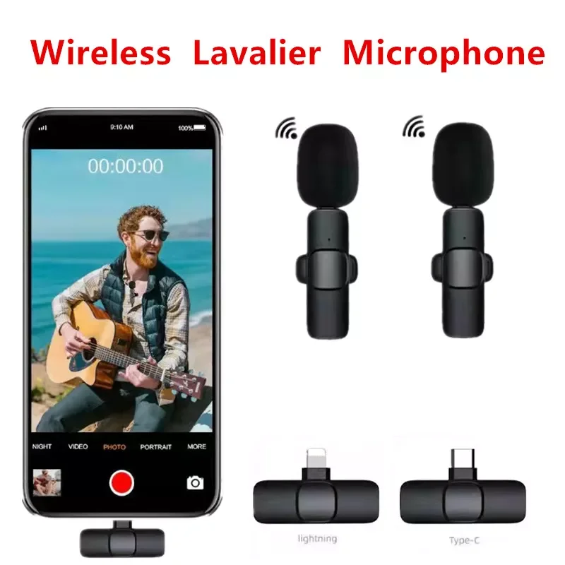 Wireless Lavalier Microphone Portable Audio Video Recording Mic For IPhone Android Live Game Mobile Phone 
Wireless Lavalier Microphone Portable Audio Video Recording Mic For IPhone Android Live Game Mobile Phone