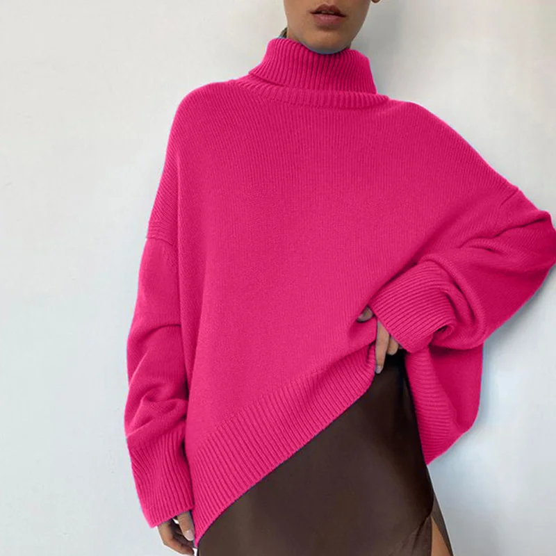 Women Turtleneck Solid Basic Oversized Sweaters Pullovers 2021 Autumn Winter Female Casual Fashion Knitted Soft Sweaters Jumper
Women Turtleneck Solid Basic Oversized Sweaters Pullovers 2021 Autumn Winter Female Casual Fashion Knitted Soft Sweaters Jumper