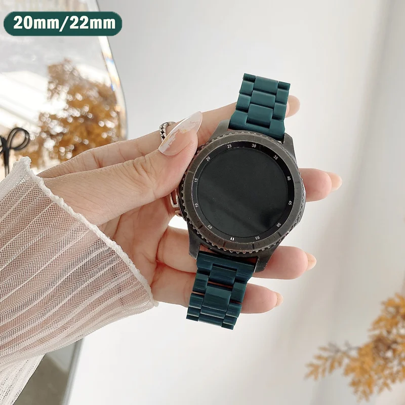 20/22mm Resin strap For Samsung Galaxy watch 4 classic 46mm/42mm/Active 2 40mm/44mm correa Gear S3 smart watch band Accessories
20/22mm Resin strap For Samsung Galaxy watch 4 classic 46mm/42mm/Active 2 40mm/44mm correa Gear S3 smart watch band Accessories